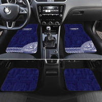 Samoa HRPP Car Mats Samoan Motif Patterns LT9 Set 4pcs Blue - Polynesian Pride