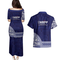 Samoa HRPP Couples Matching Puletasi and Hawaiian Shirt Samoan Motif Patterns LT9 - Polynesian Pride