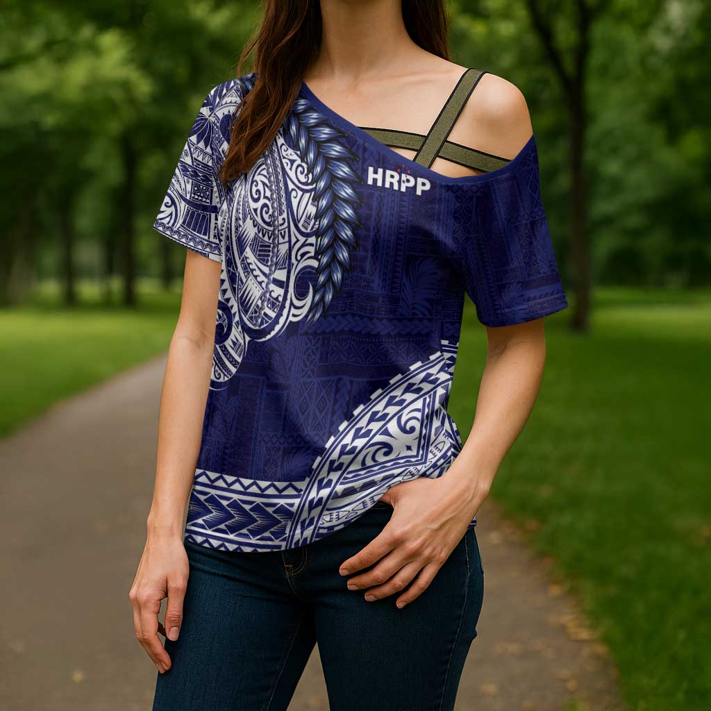 Samoa HRPP Cross Shoulder Shirt Samoan Motif Patterns LT9 - Polynesian Pride