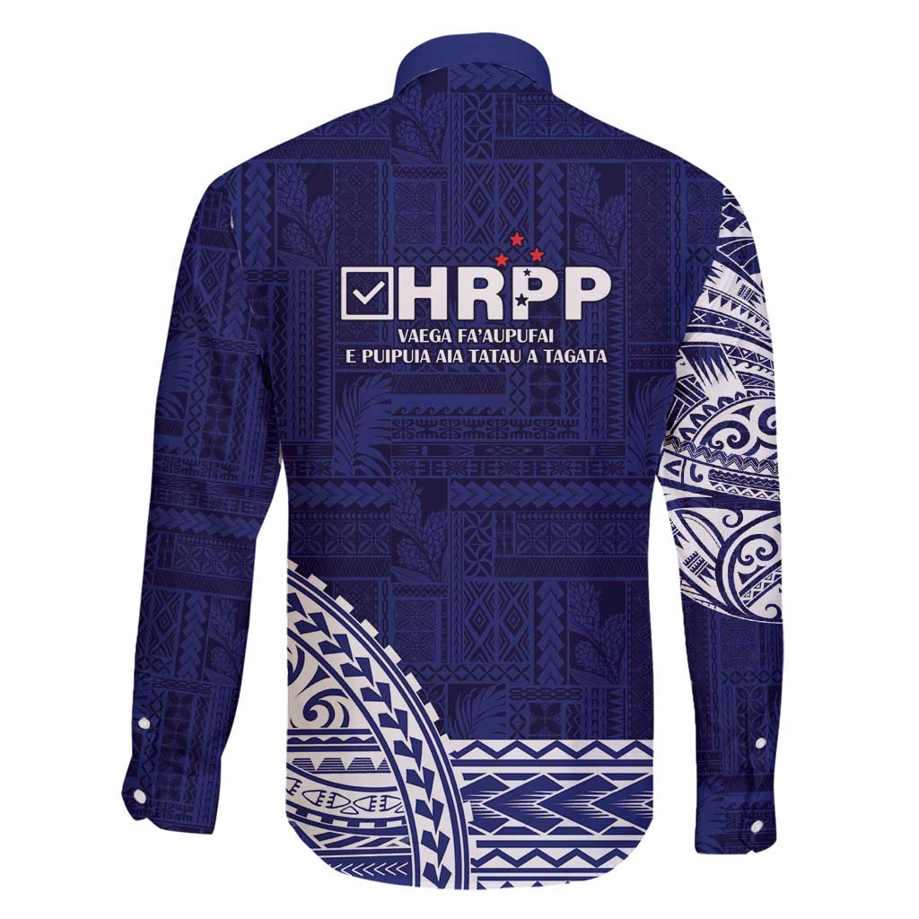 Samoa HRPP Family Matching Puletasi and Hawaiian Shirt Samoan Motif Patterns - Polynesian Pride
