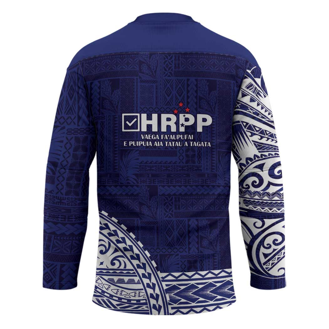 Samoa HRPP Hockey Jersey Samoan Motif Patterns LT9 - Polynesian Pride
