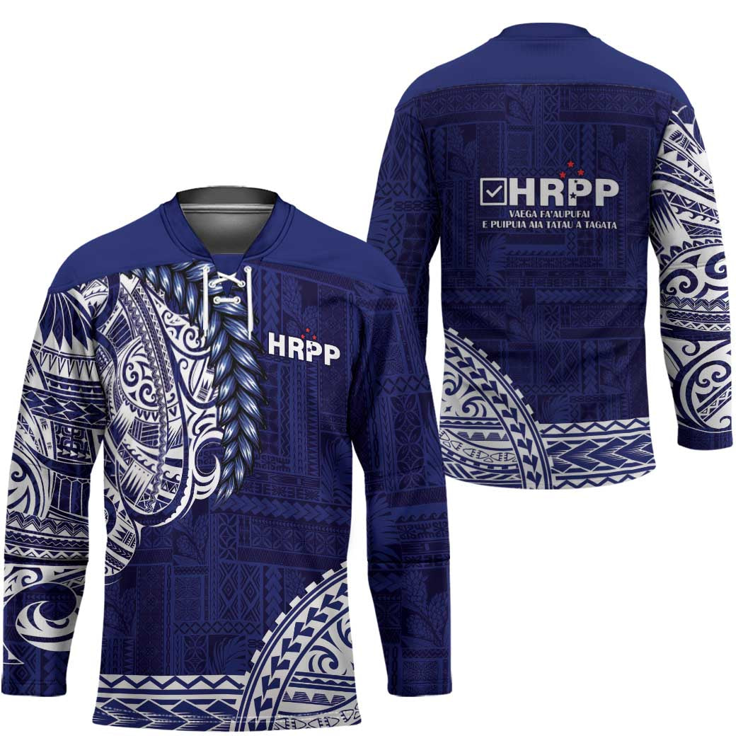 Samoa HRPP Hockey Jersey Samoan Motif Patterns LT9 - Polynesian Pride