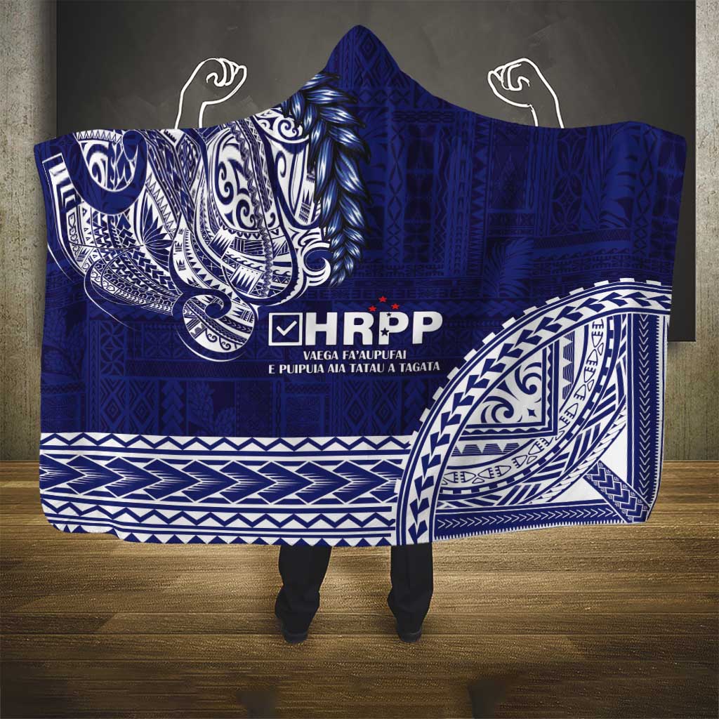 Samoa HRPP Hooded Blanket Samoan Motif Patterns - Polynesian Pride