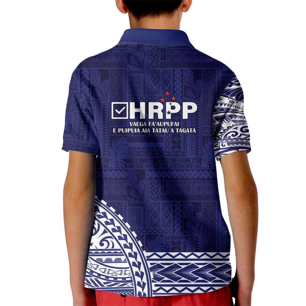 Samoa HRPP Kid Polo Shirt Samoan Motif Patterns - Polynesian Pride