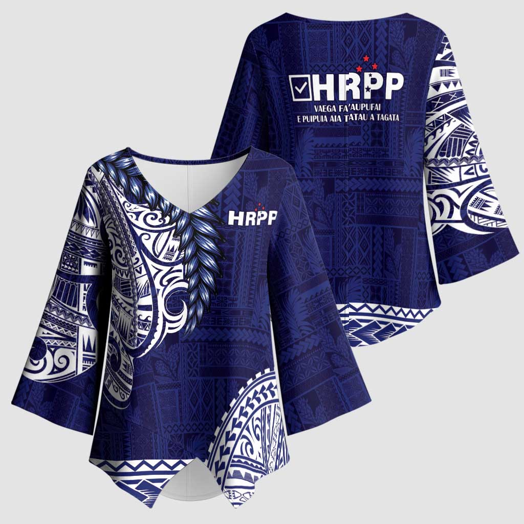 Samoa HRPP Kimono Sleeve Blouse Samoan Motif Patterns LT9 - Polynesian Pride
