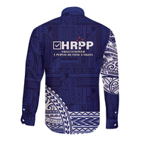 Samoa HRPP Long Sleeve Button Shirt Samoan Motif Patterns LT9 - Polynesian Pride