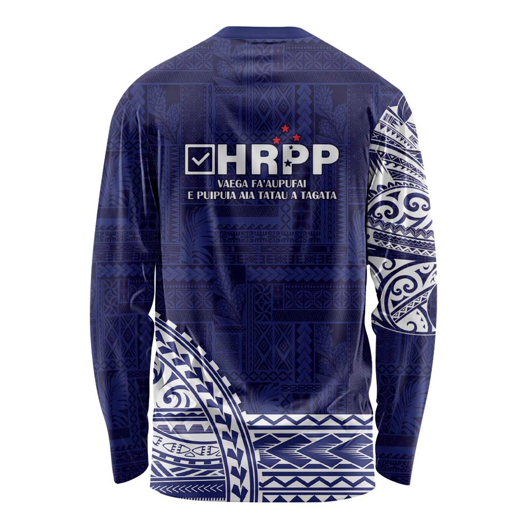 Samoa HRPP Long Sleeve Shirt Samoan Motif Patterns LT9 - Polynesian Pride
