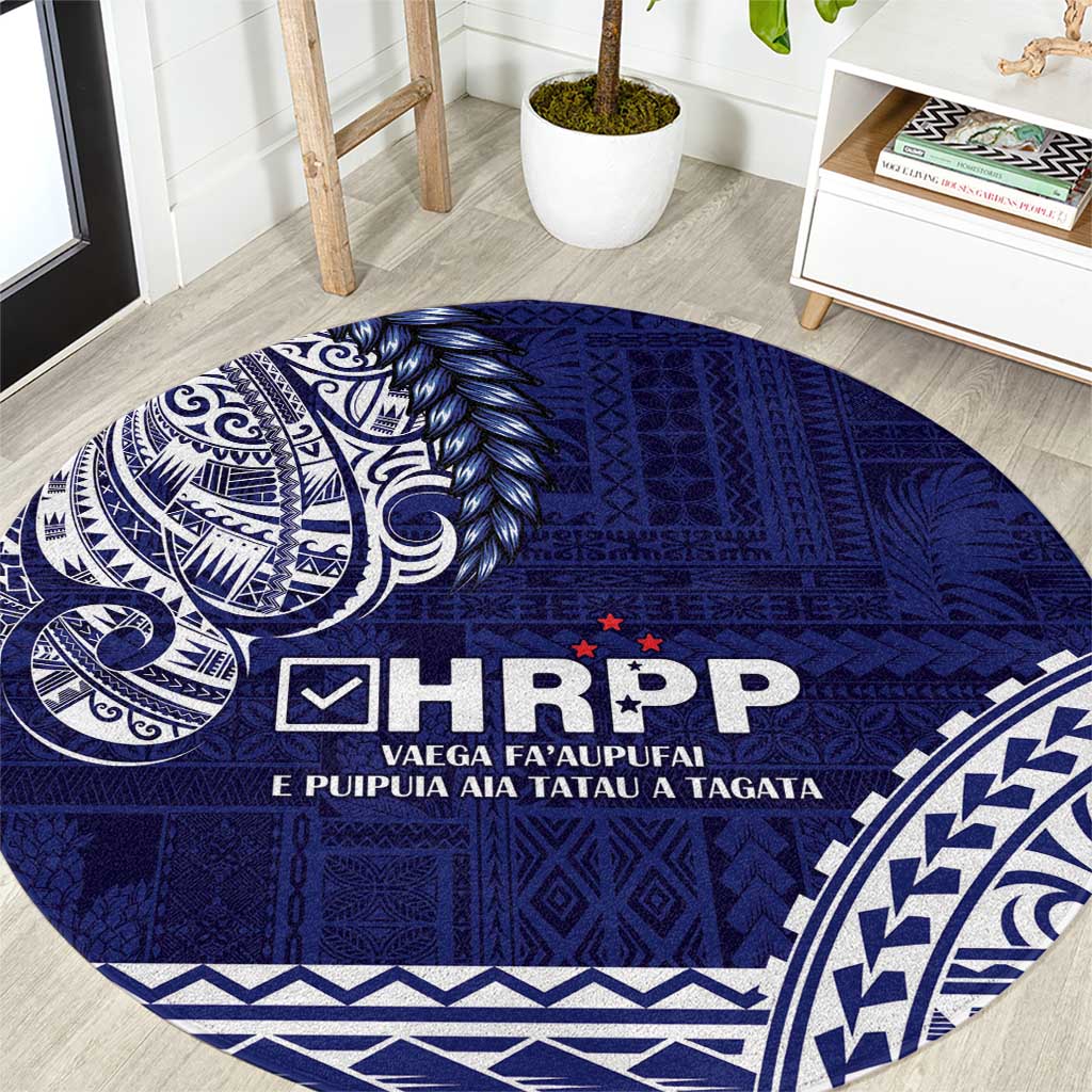 Samoa HRPP Round Carpet Samoan Motif Patterns - Polynesian Pride