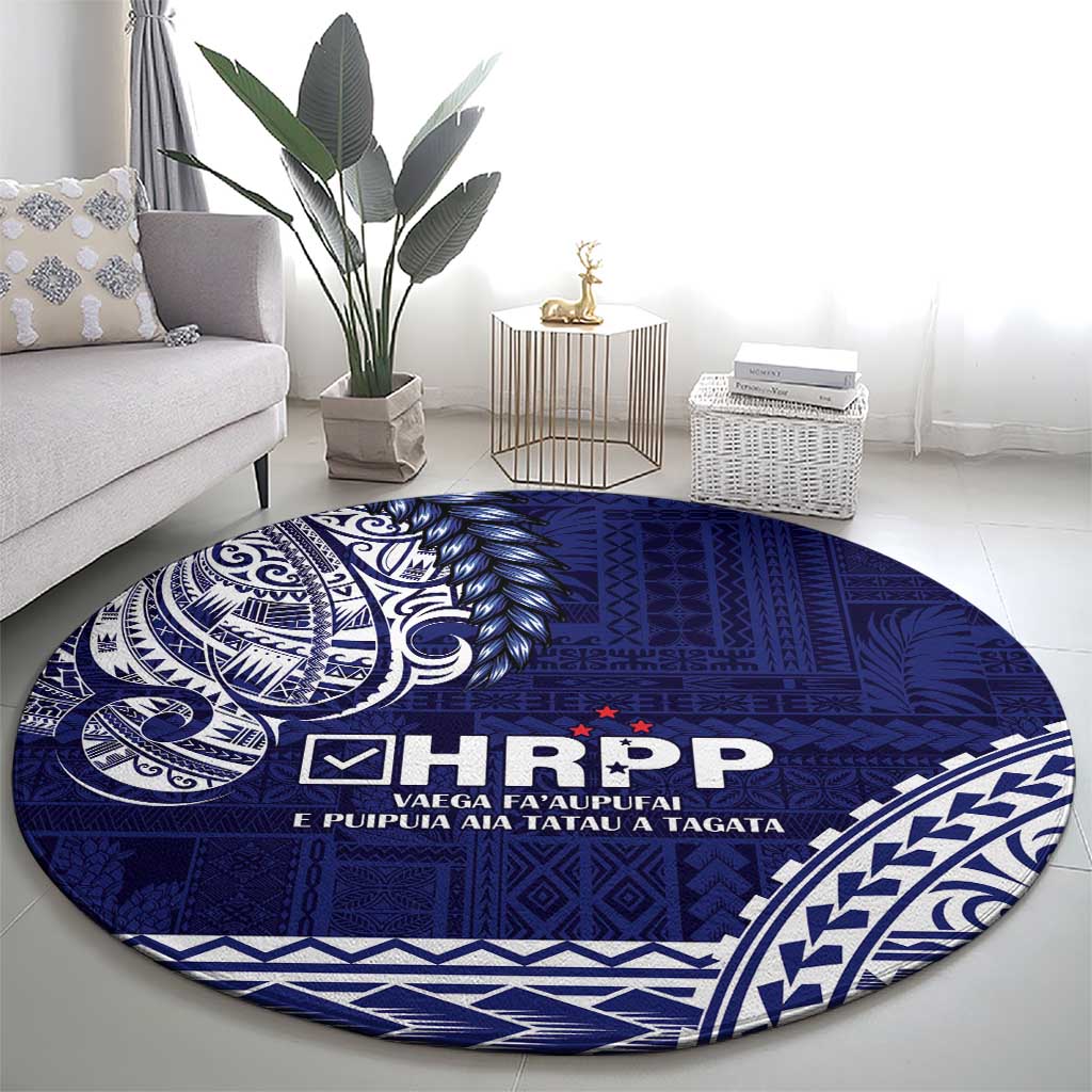 Samoa HRPP Round Carpet Samoan Motif Patterns - Polynesian Pride