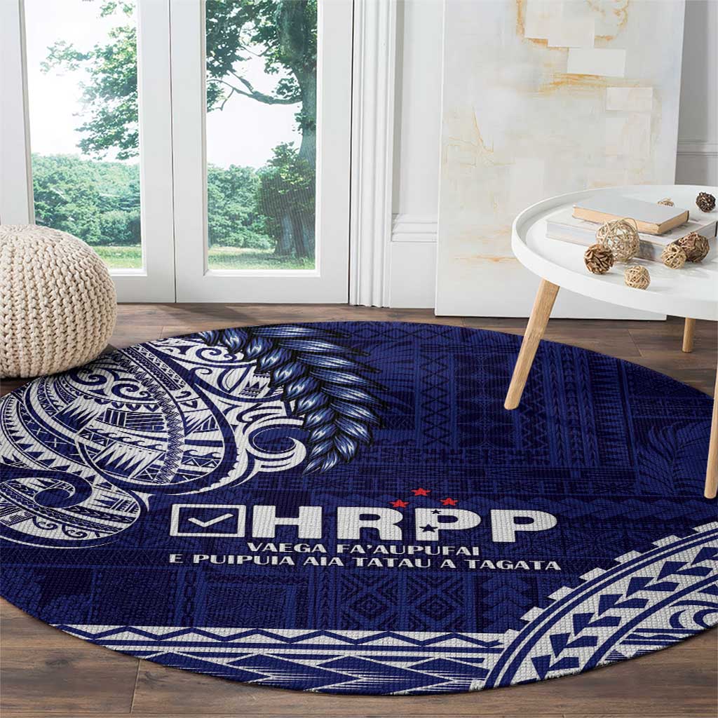 Samoa HRPP Round Carpet Samoan Motif Patterns - Polynesian Pride