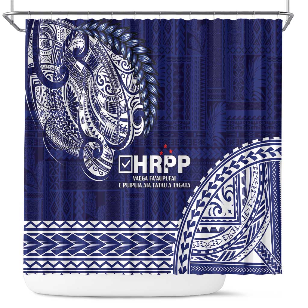 Samoa HRPP Shower Curtain Samoan Motif Patterns - Polynesian Pride