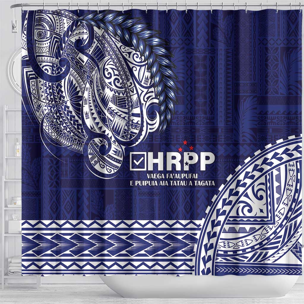 Samoa HRPP Shower Curtain Samoan Motif Patterns - Polynesian Pride