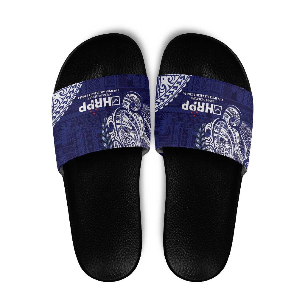 Samoa HRPP Slide Sandals Samoan Motif Patterns - Polynesian Pride