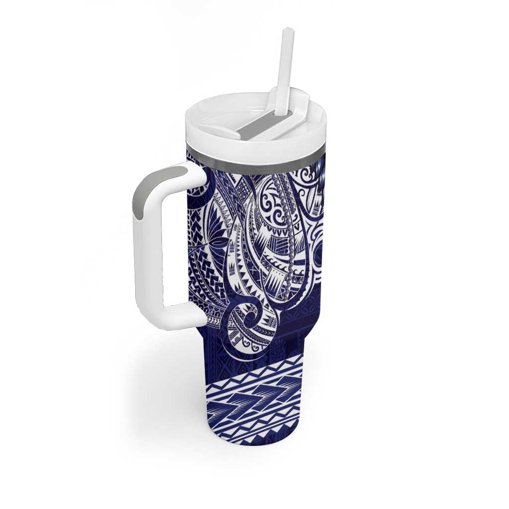 Samoa HRPP Tumbler With Handle Samoan Motif Patterns - Polynesian Pride