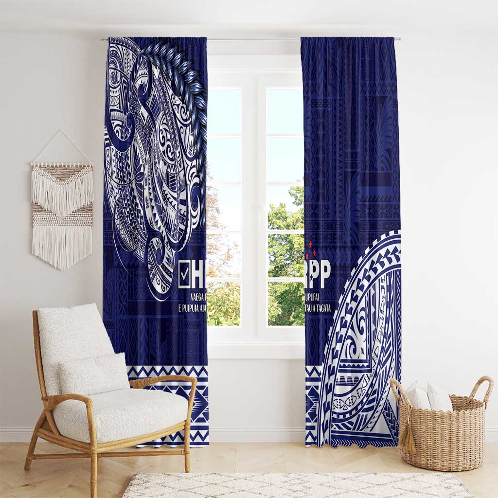 Samoa HRPP Window Curtain Samoan Motif Patterns - Polynesian Pride