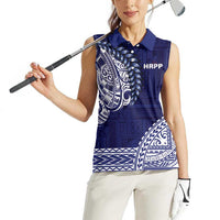 Samoa HRPP Women Sleeveless Polo Shirt Samoan Motif Patterns LT9 - Polynesian Pride