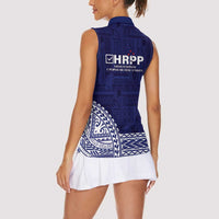 Samoa HRPP Women Sleeveless Polo Shirt Samoan Motif Patterns LT9 - Polynesian Pride