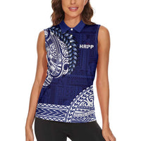Samoa HRPP Women Sleeveless Polo Shirt Samoan Motif Patterns LT9 - Polynesian Pride