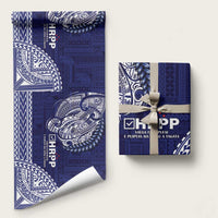 Samoa HRPP Wrapping Paper Samoan Motif Patterns LT9 58" × 23" Blue - Polynesian Pride