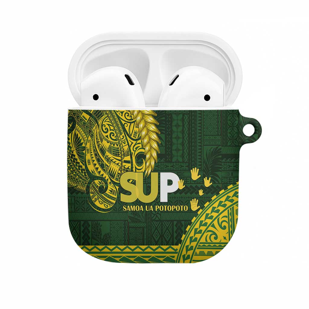 Samoa SUP AirPods Case Samoan Motif Patterns LT9 Green - Polynesian Pride