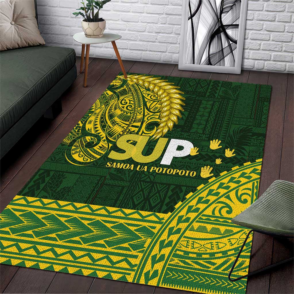 Samoa SUP Area Rug Samoan Motif Patterns - Polynesian Pride