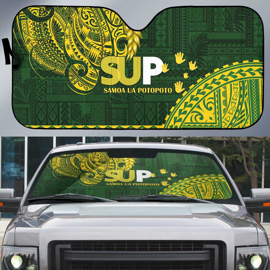 Samoa SUP Auto Sun Shade Samoan Motif Patterns - Polynesian Pride