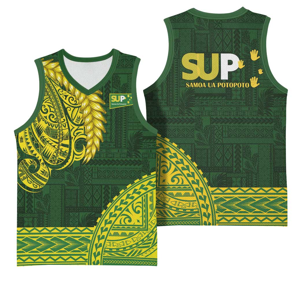 Samoa SUP Basketball Jersey Samoan Motif Patterns LT9 - Polynesian Pride