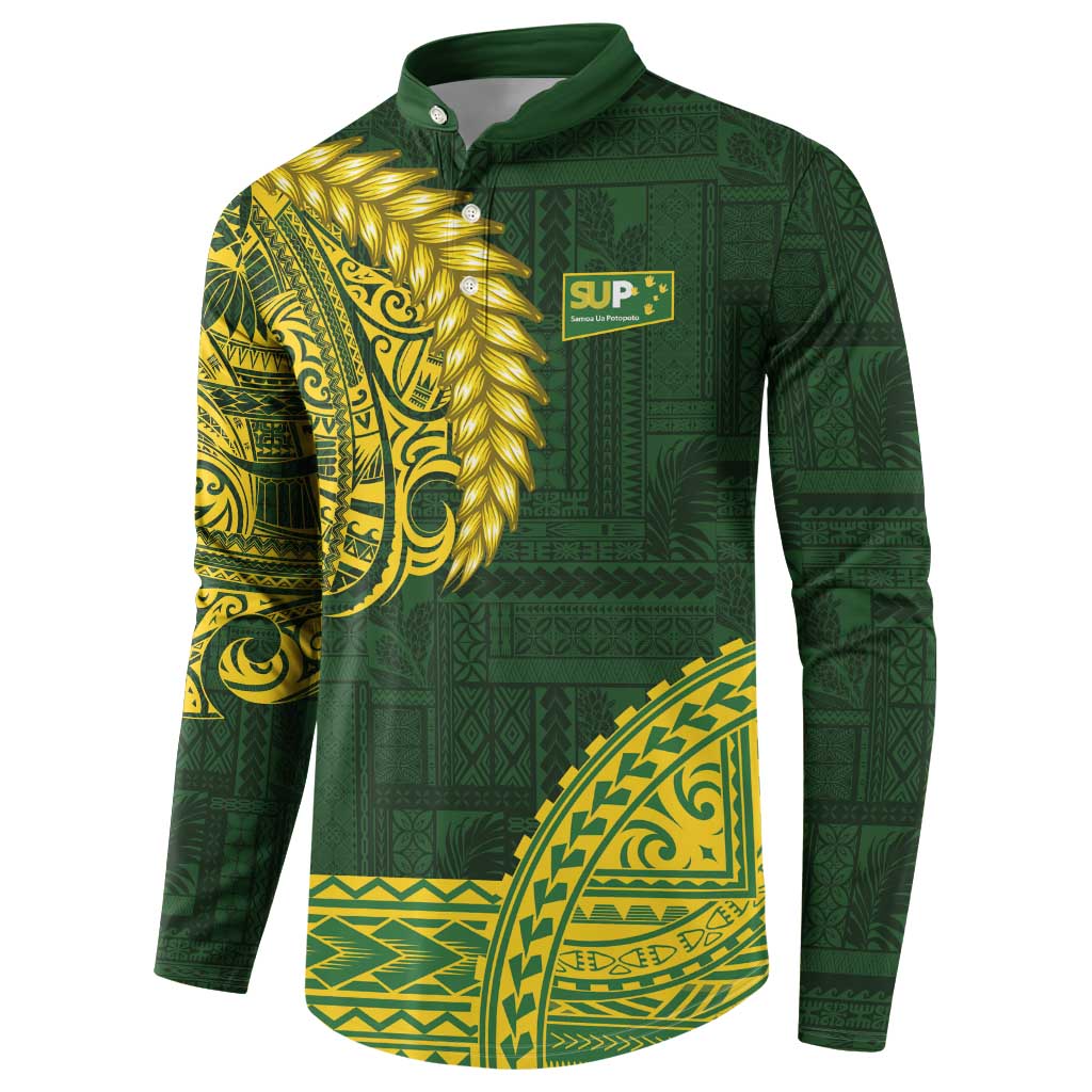 Samoa SUP Button Sweatshirt Samoan Motif Patterns LT9 - Polynesian Pride