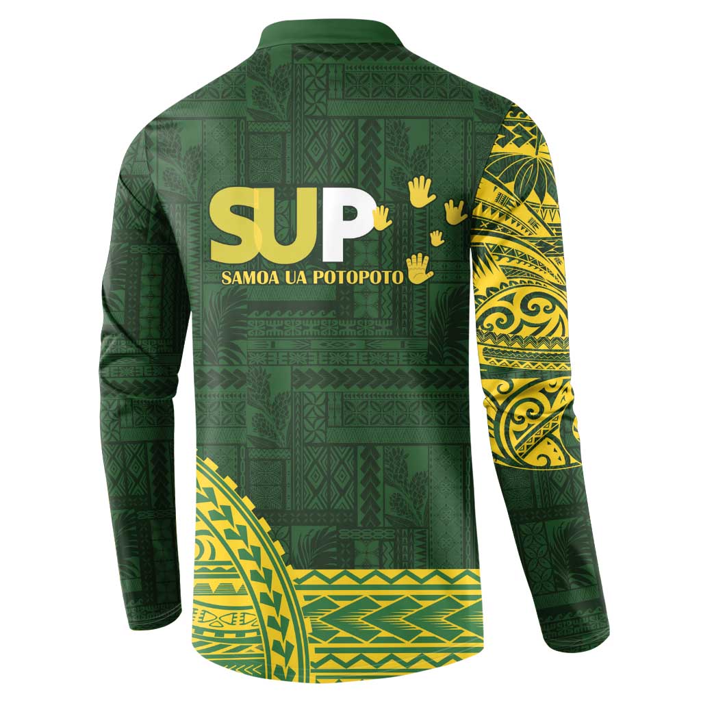 Samoa SUP Button Sweatshirt Samoan Motif Patterns LT9 - Polynesian Pride