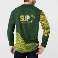 Samoa SUP Button Sweatshirt Samoan Motif Patterns LT9 - Polynesian Pride