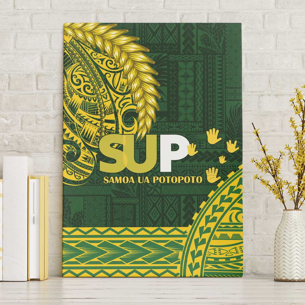 Samoa SUP Canvas Wall Art Samoan Motif Patterns LT9 Without Frame Green - Polynesian Pride
