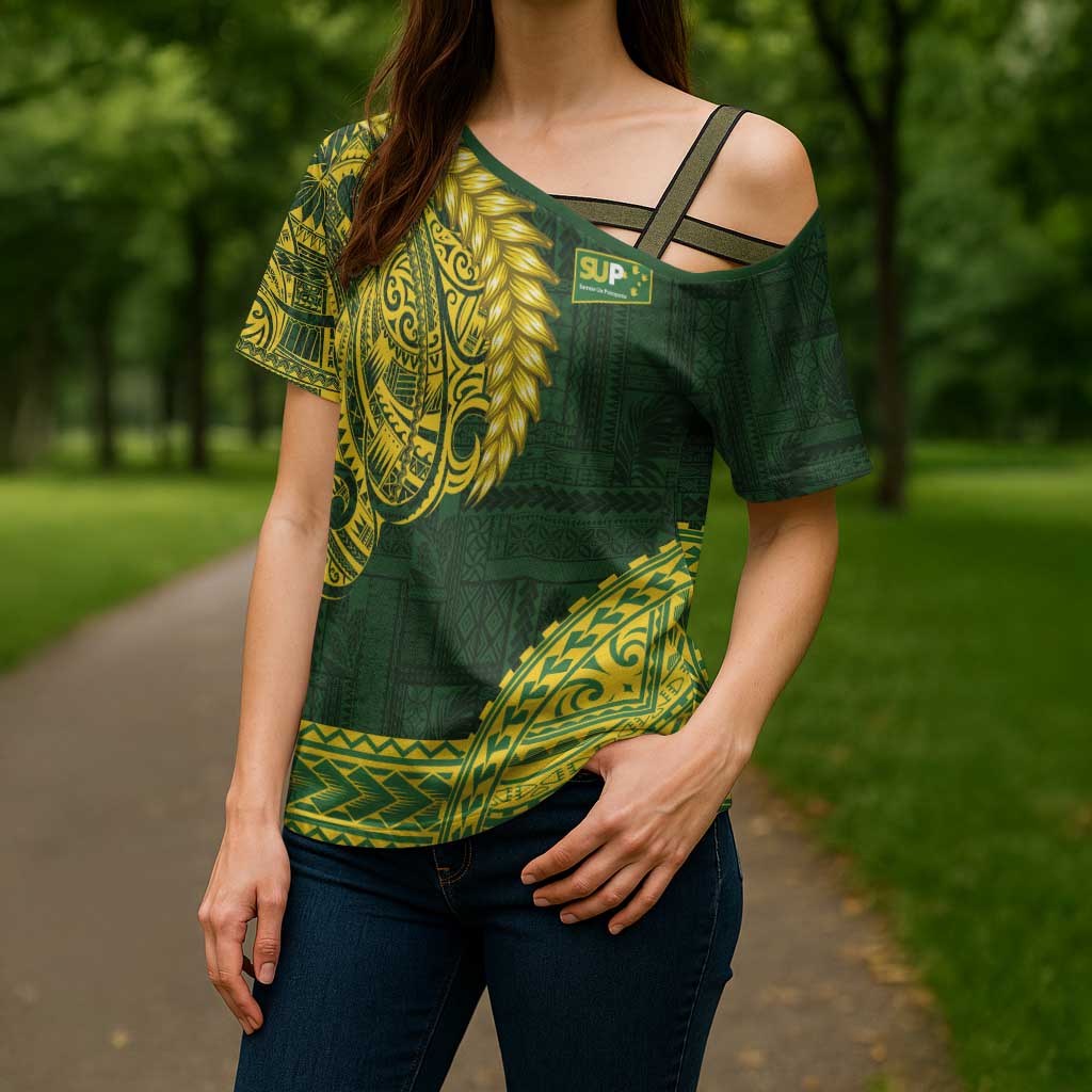 Samoa SUP Cross Shoulder Shirt Samoan Motif Patterns LT9 - Polynesian Pride