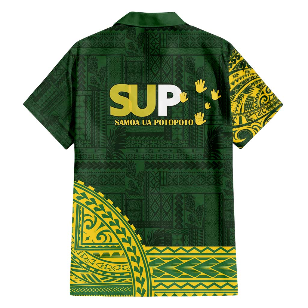 Samoa SUP Family Matching Long Sleeve Bodycon Dress and Hawaiian Shirt Samoan Motif Patterns - Polynesian Pride