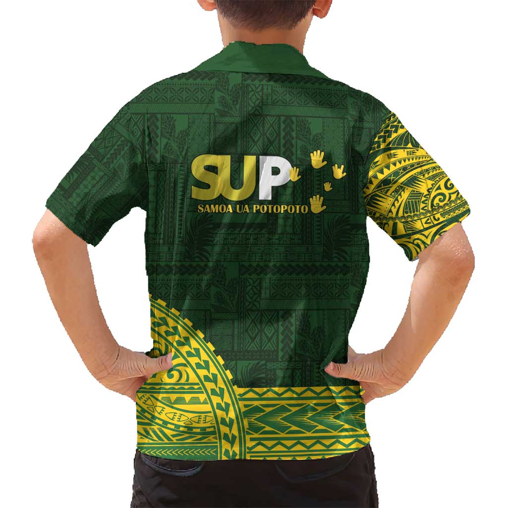 Samoa SUP Family Matching Summer Maxi Dress and Hawaiian Shirt Samoan Motif Patterns - Polynesian Pride