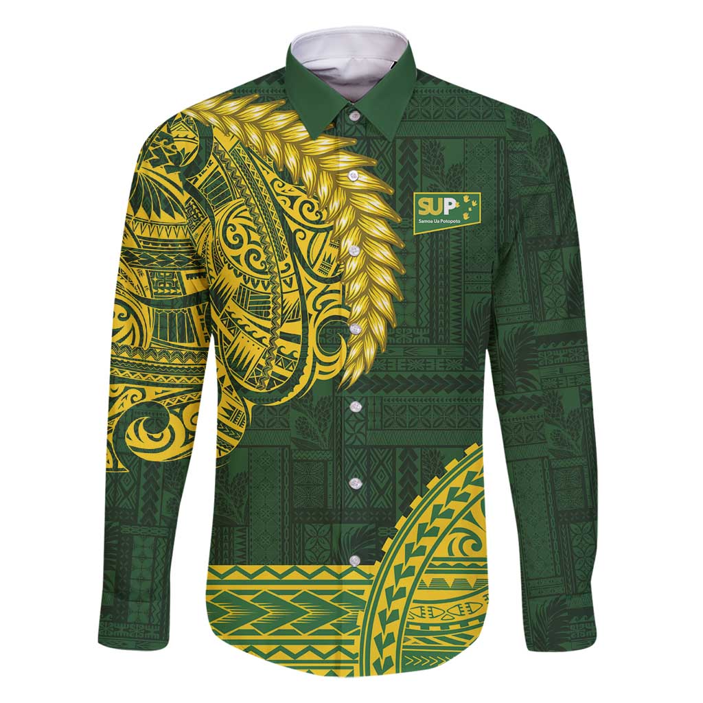 Samoa SUP Family Matching Tank Maxi Dress and Hawaiian Shirt Samoan Motif Patterns - Polynesian Pride