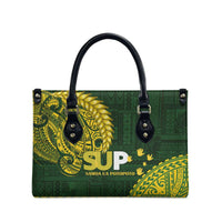 Samoa SUP Leather Bag Samoan Motif Patterns - Polynesian Pride