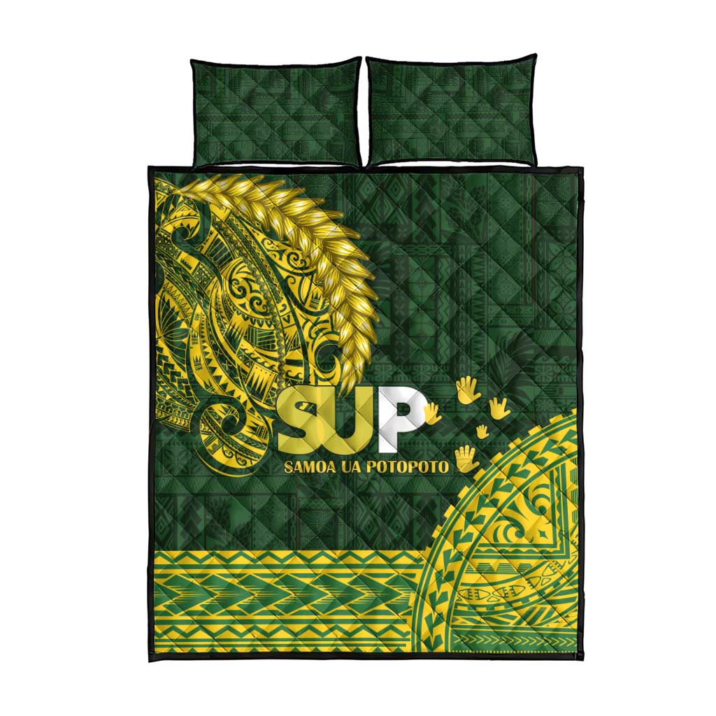 Samoa SUP Quilt Bed Set Samoan Motif Patterns - Polynesian Pride