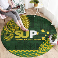 Samoa SUP Round Carpet Samoan Motif Patterns - Polynesian Pride