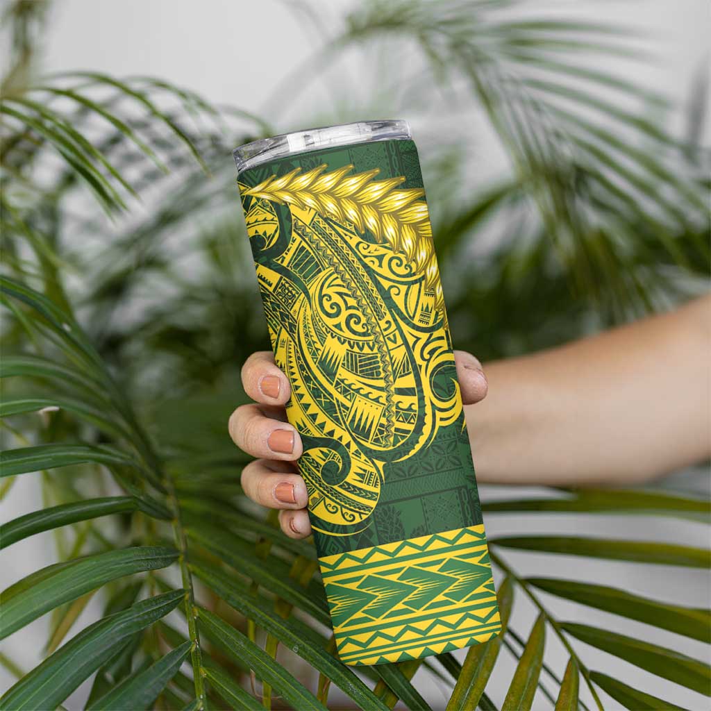 Samoa SUP Skinny Tumbler Samoan Motif Patterns - Polynesian Pride