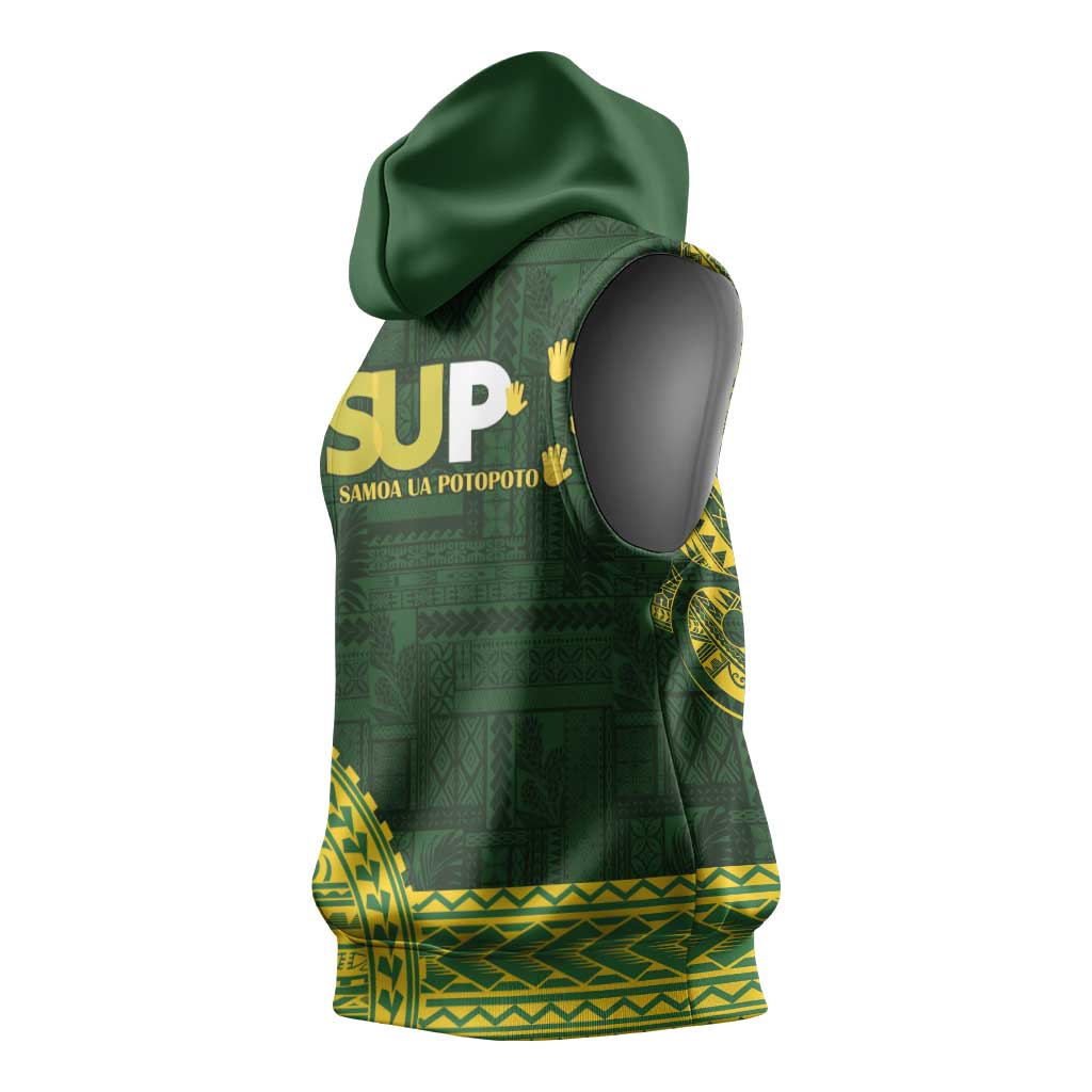 Samoa SUP Sleeveless Hoodie Samoan Motif Patterns LT9 - Polynesian Pride