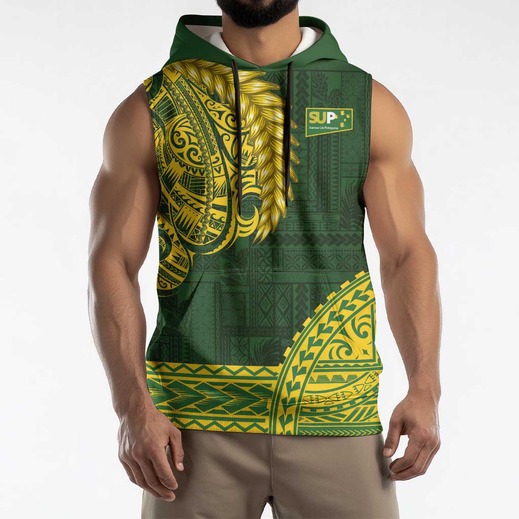 Samoa SUP Sleeveless Hoodie Samoan Motif Patterns LT9 - Polynesian Pride