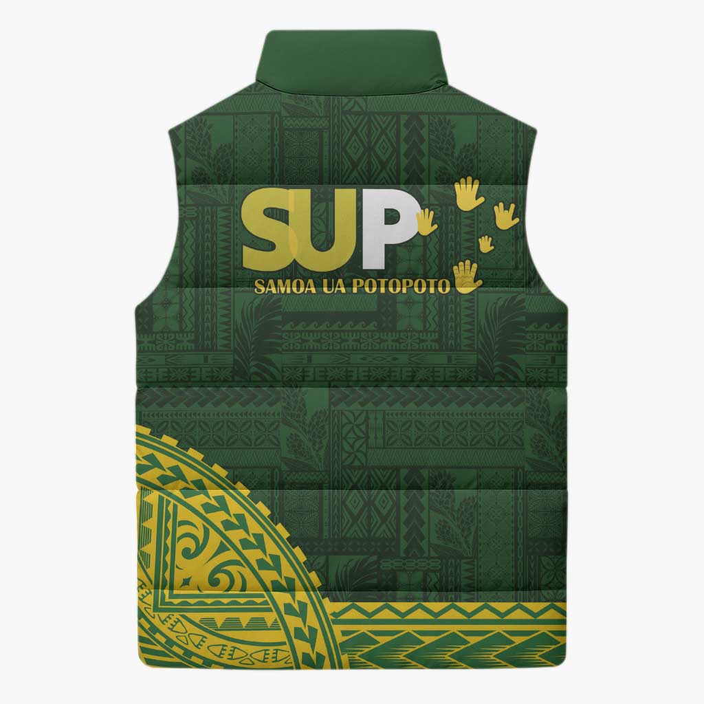 Samoa SUP Sleeveless Puffer Jacket Samoan Motif Patterns LT9 - Polynesian Pride