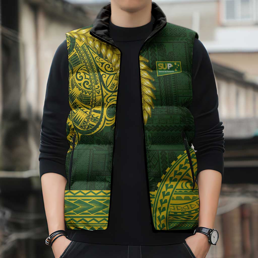 Samoa SUP Sleeveless Puffer Jacket Samoan Motif Patterns LT9 - Polynesian Pride