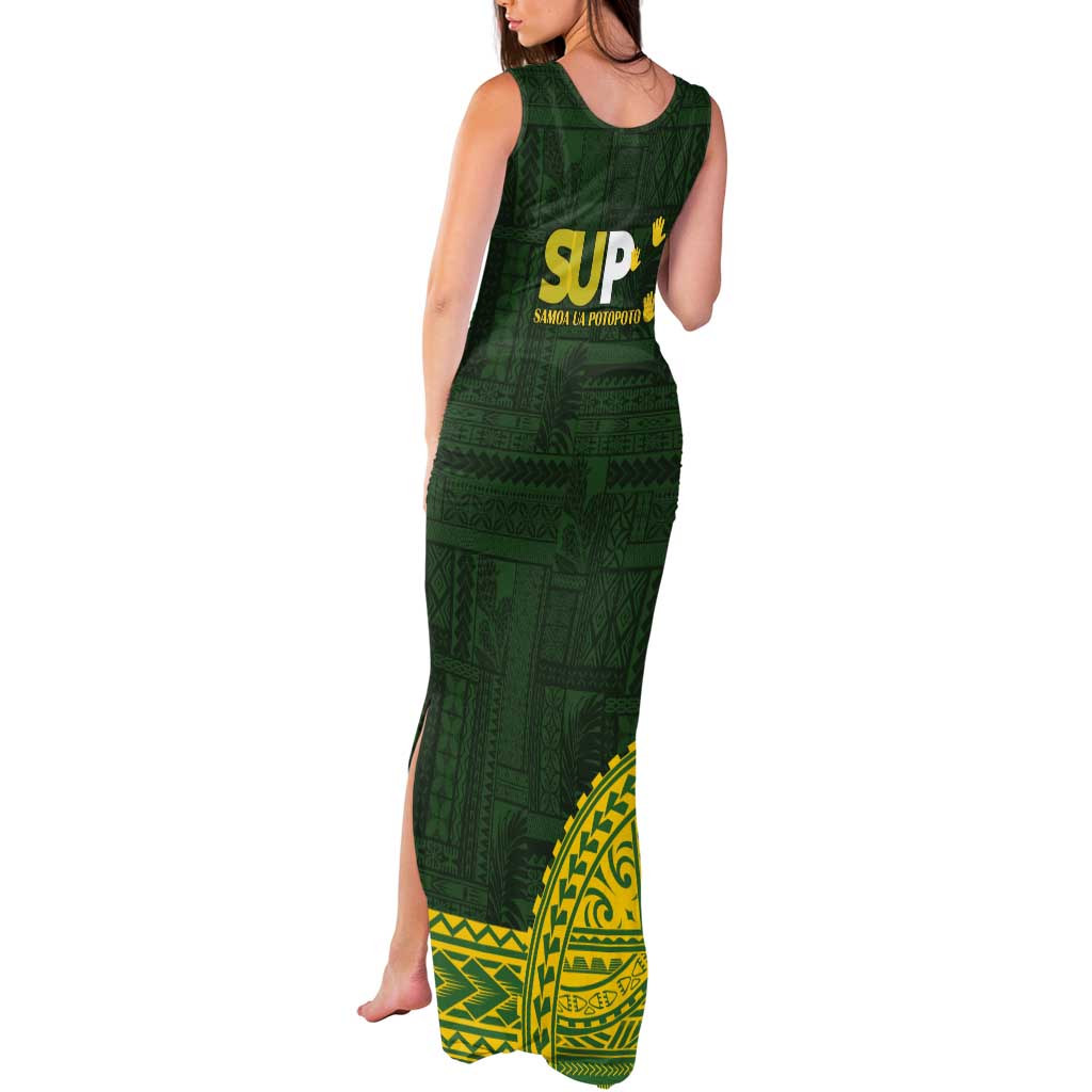 Samoa SUP Tank Maxi Dress Samoan Motif Patterns - Polynesian Pride