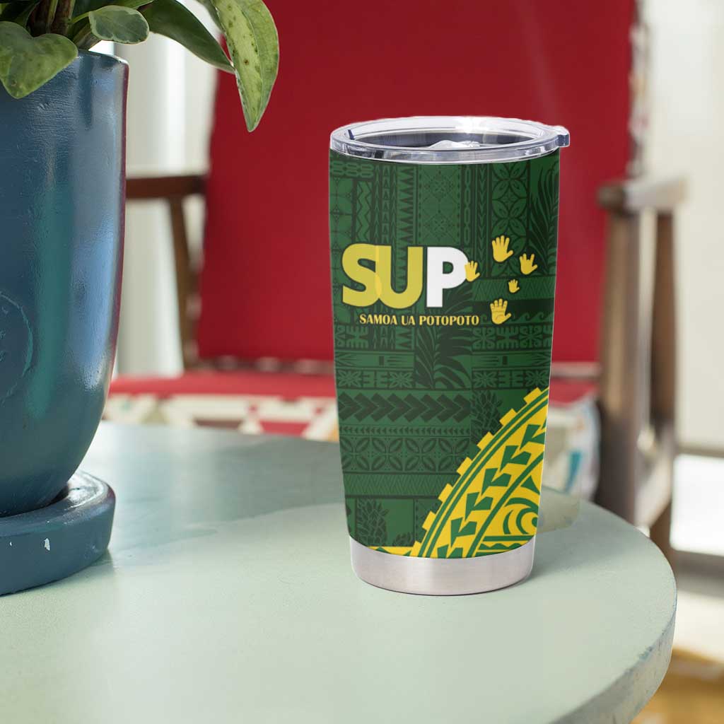 Samoa SUP Tumbler Cup Samoan Motif Patterns - Polynesian Pride