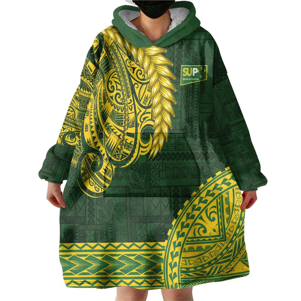 Samoa SUP Wearable Blanket Hoodie Samoan Motif Patterns LT9 - Polynesian Pride