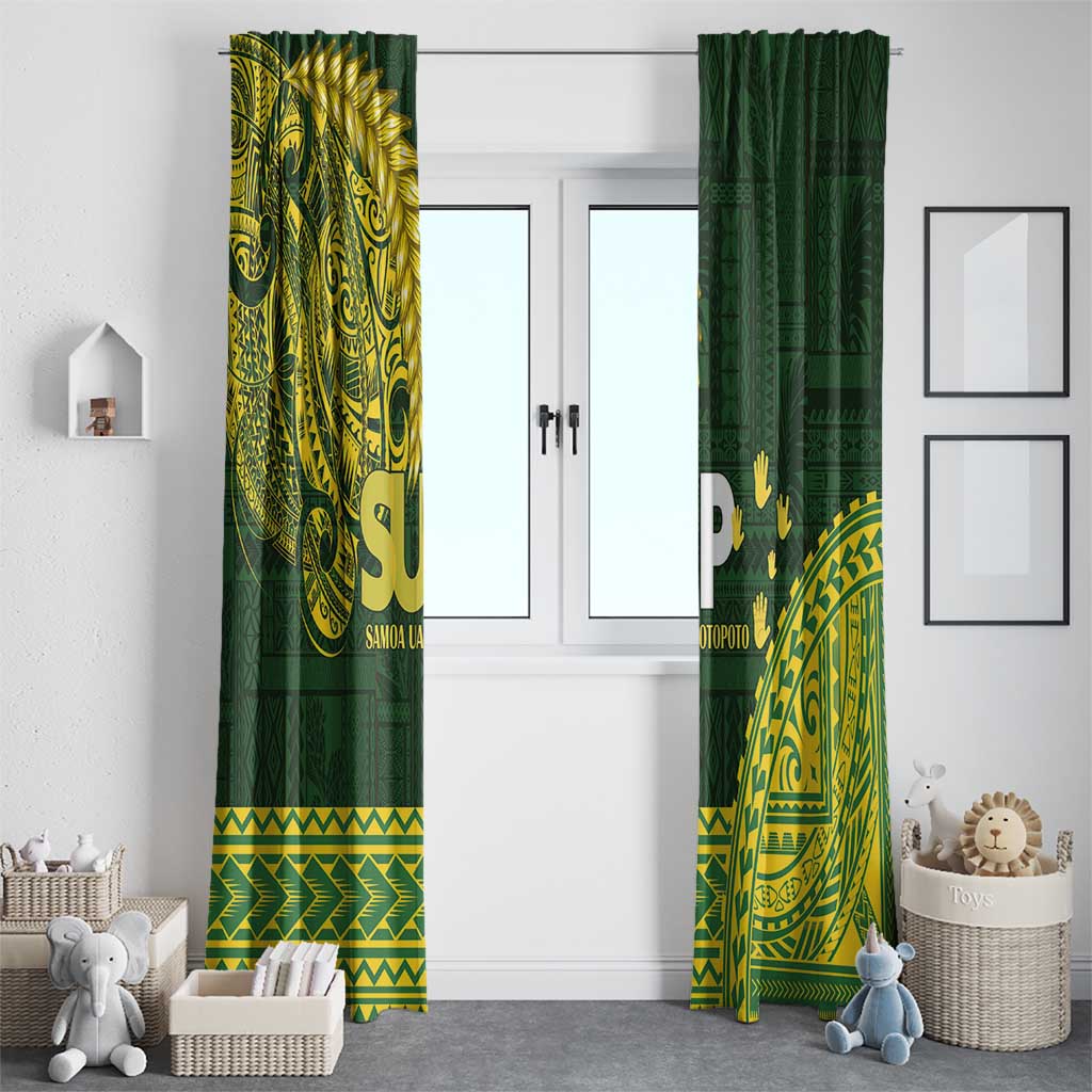 Samoa SUP Window Curtain Samoan Motif Patterns - Polynesian Pride