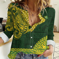 Samoa SUP Women Casual Shirt Samoan Motif Patterns - Polynesian Pride
