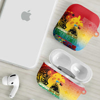 Personalised Torba PNG Day AirPods Case Oro Tapa Pattern - Polynesian Pride