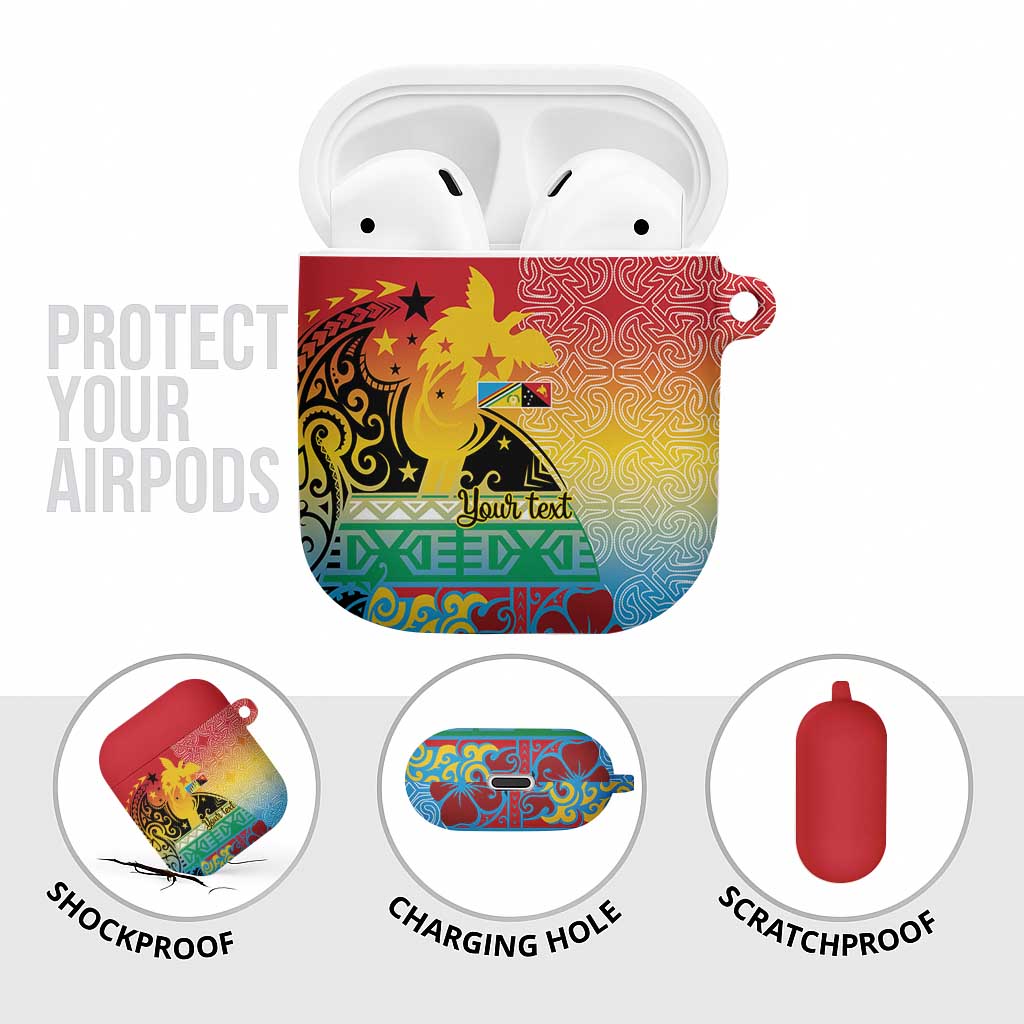 Personalised Torba PNG Day AirPods Case Oro Tapa Pattern - Polynesian Pride